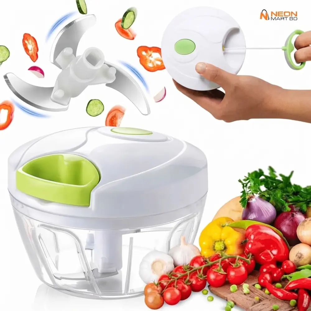 3-Blade Pull String Vegetable Chopper