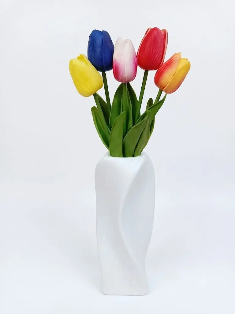 5 pcs Tulip and Vase