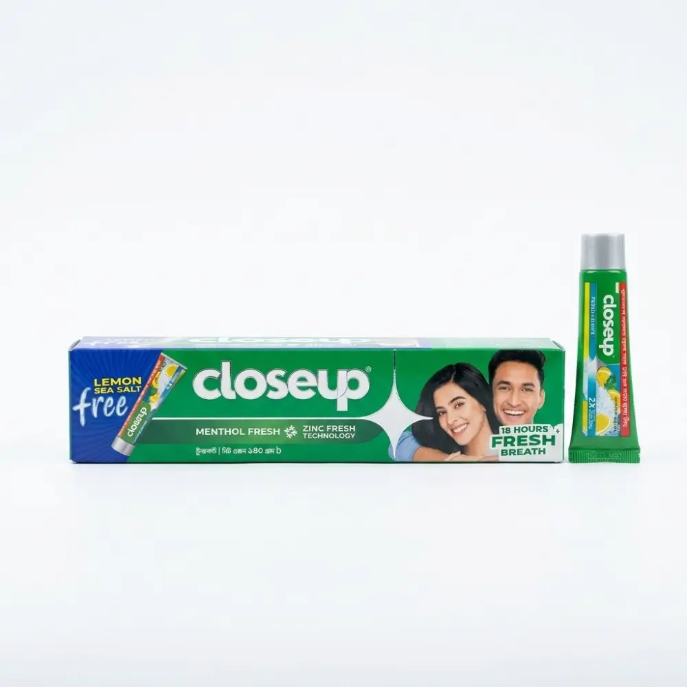 Closeup Menthol Fresh Toothpaste Lemon Sea Salt Free 140gm