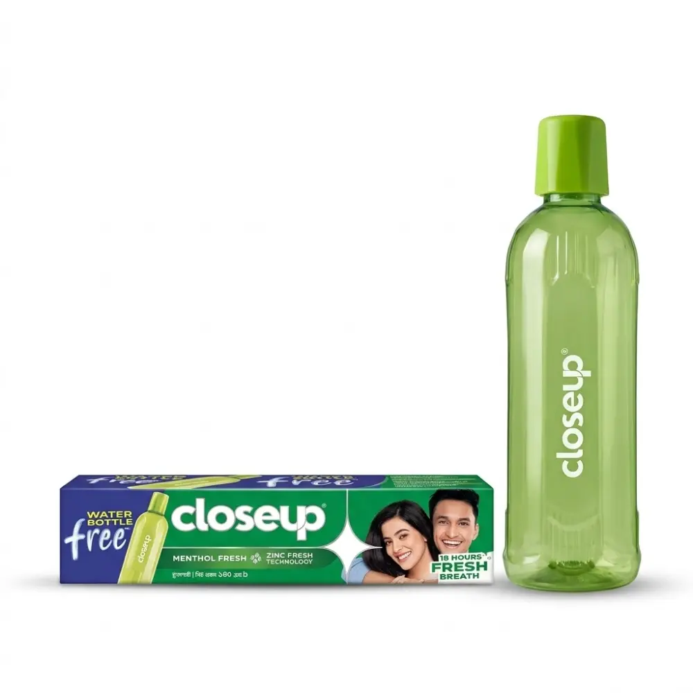Closeup Menthol Fresh Toothpaste Water Bottle Free 140gm