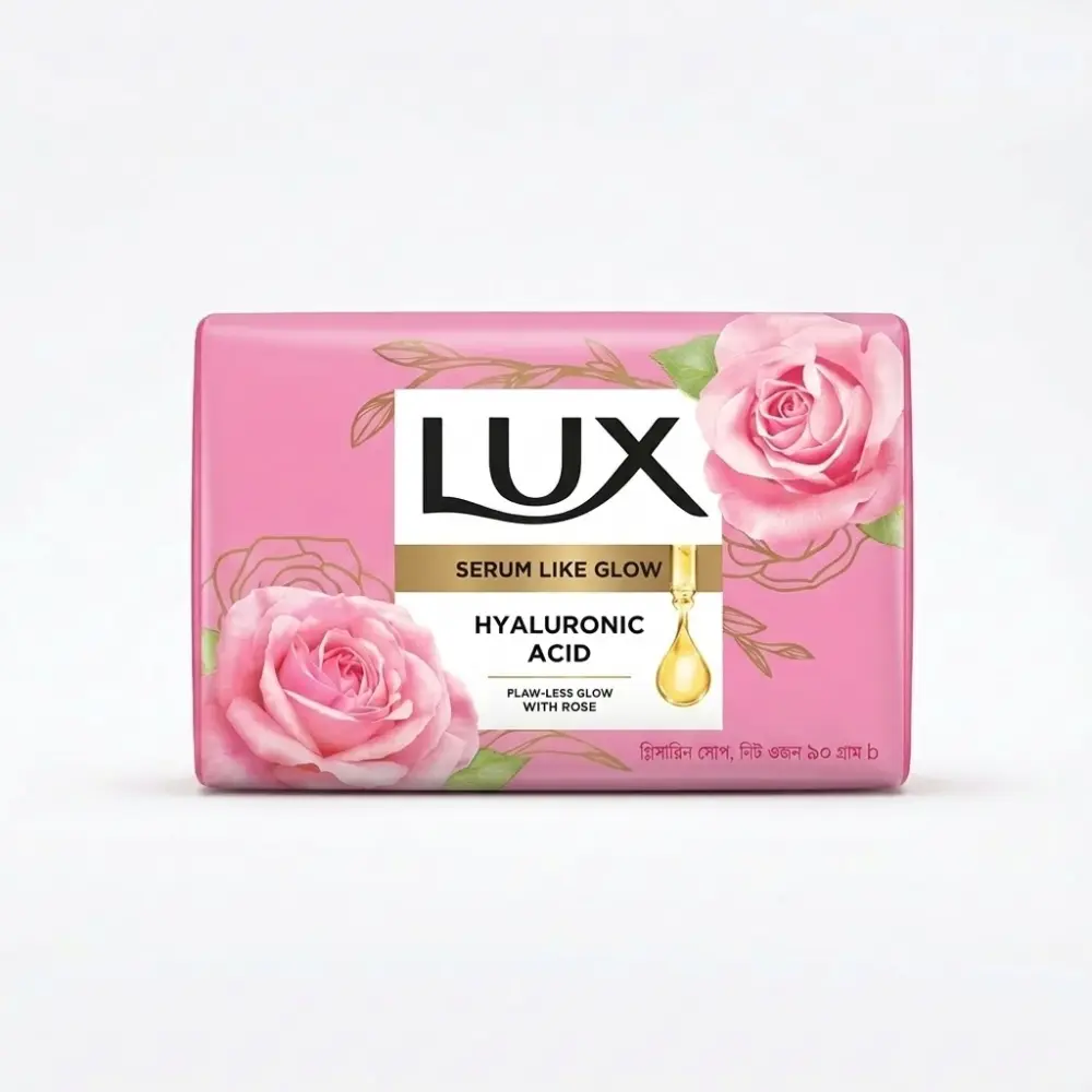 Lux Hyaluronic Acid Flawless Glow With Rose Soap 90gm